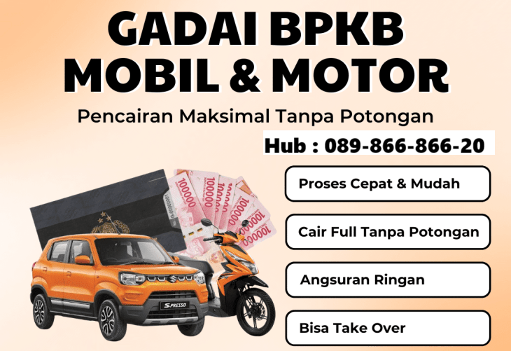 Gadai BPKB mobil dan motor take over